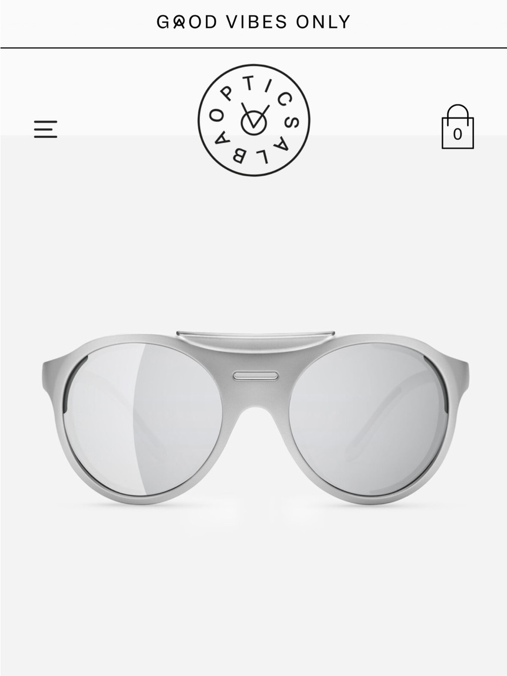 Alba Optics Silver Round-Frame Sunglasses (NWT, new in box)